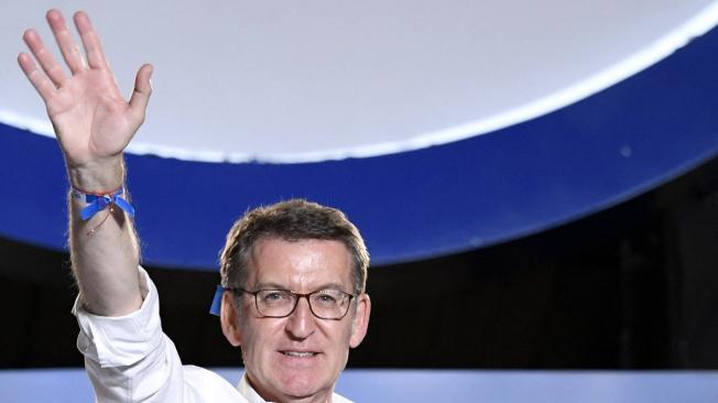 El líder y candidato del conservador Partido Popular Alberto Núñez Feijoo.