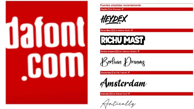 DaFont Download fonts