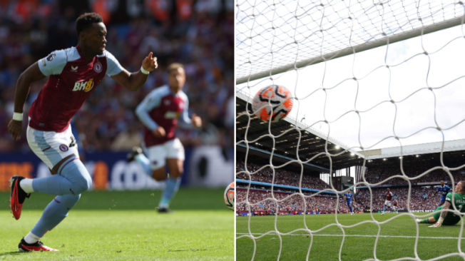 Jhon Jader Durán anota su primer gol con Aston Villa