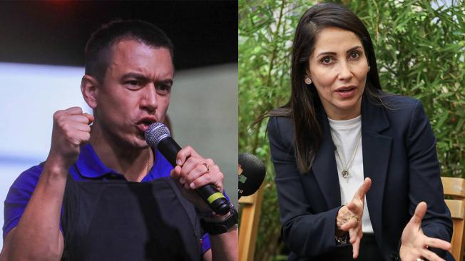 Candidatos a la Presidencia de Ecuador, Luisa González y Daniel Noboa.