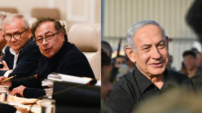 Gustavo Petro y Benjamin Netanyahu.