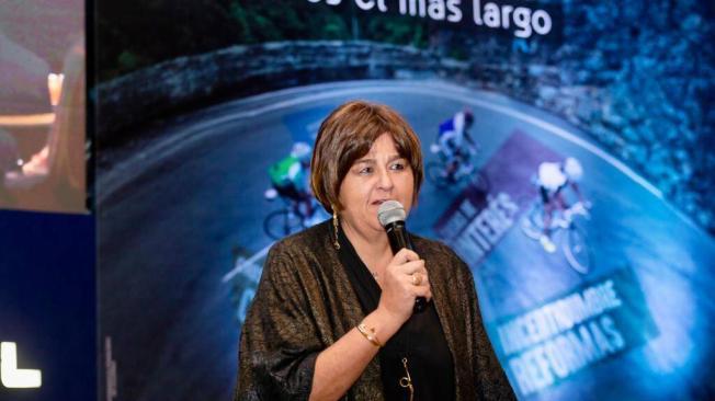 María Lorena Gutiérrez, presidente de Corficolombiana, en el foro “Perspectivas Económicas 2024".