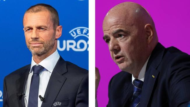 Aleksander Čeferin y Gianni Infantino