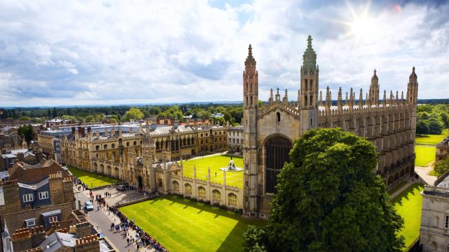 Vista general de la Universidad de Cambridge y la Capilla del King’s College.