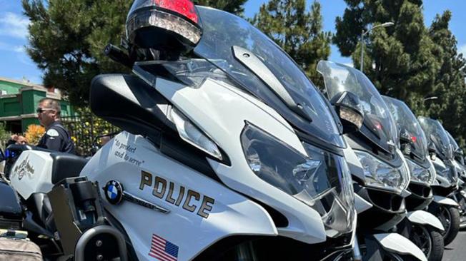 Motocicletas del Departamento de Policía de Los Ángeles, California.