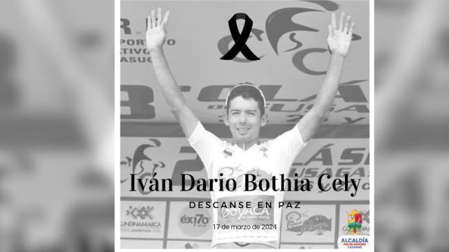 Alcaldía de Paz de Ariporo confirmó la muerte del ciclista Iván Darío Bothia Cely.