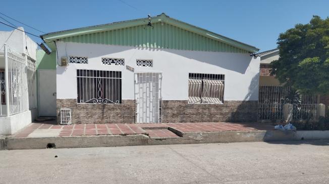 Fachada de una vivienda en el barrio San Antonio, de Soledad, que fue aportada como infraestructura para el funcionamiento del CDI de ese sector.