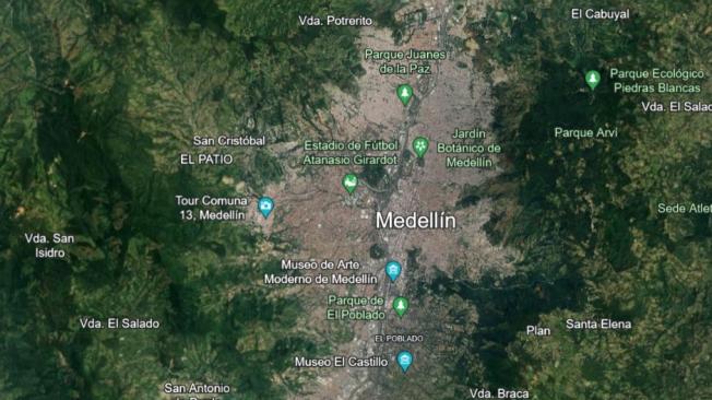 Medellín desde el espacio