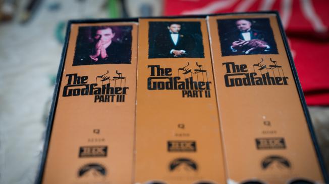 Ankara/Turkey- March 01 2020: Movie The godfather videocassette in a flea market