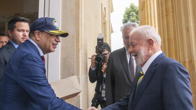 El presidente Gustavo Petro con su homólogo brasileño, Luiz Inácio Lula da Silva