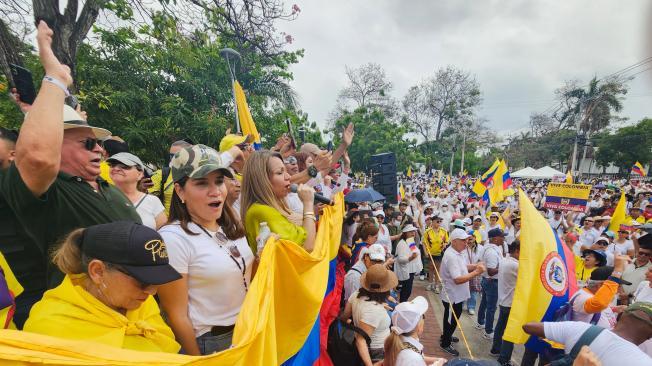 Marchas contra gobierno Petro en Barranquilla