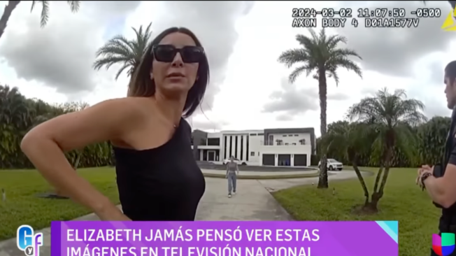 El video grabado por los agentes de policía que atendieron la llamada de Elizabeth Gutiérrez fue dado a conocer por el programa El Gordo y la Flaca.