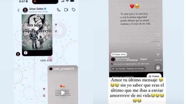 Último mensaje de Omar Geles a su esposa