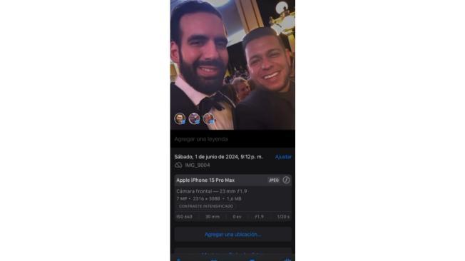 Pantallazo del celular de 'Jota Pe HernÃ¡ndez'.