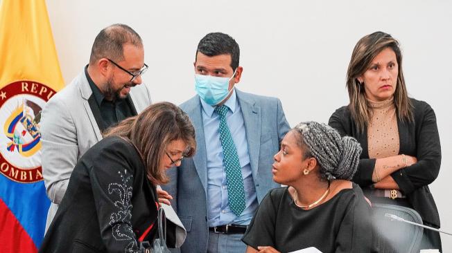 La ministra de Educación, Aurora Vergara, durante la discusión del proyecto.