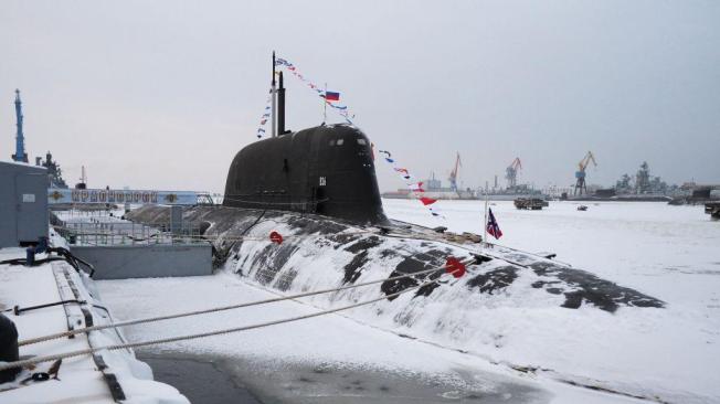 La flota rusa incluye un submarino pero sin armamento nuclear (foto de archivo de un submarino nuclear ruso). 