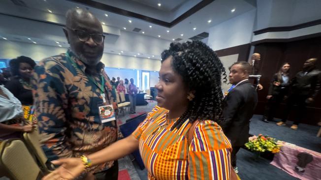 En el Hotel Tequendama,  la vicepresidenta Francia Marquez, El Ministro de Equidad Racial de Brasil, la Ministra de Ambiente en Colombia, entre otros representantes de instituciones, ONGs e OIGs a *posicionan la agenda afro en temas de tenencia de tierra y sostenibilidad Bogotá 14 de junio del 2024. FOTO MAURICIO MORENO CEET EL TIEMPO @mauriciomorenofoto.