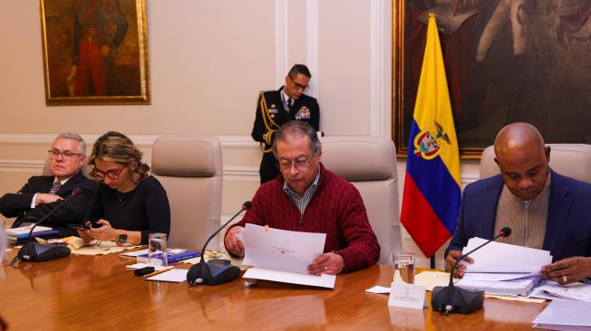 El último consejo de ministros del presidente Petro con su actual gabinete.