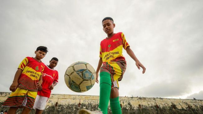 Jóvenes futbolistas de Cartagena