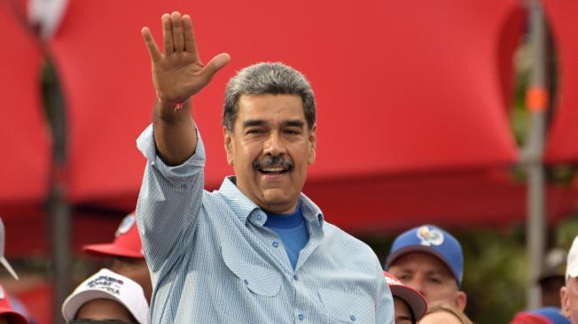 El presidente de Venezuela, Nicolás Maduro, en su cierre de campaña.