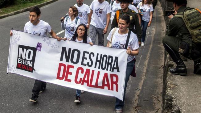 Campaña 'No es hora de callar' contra la violencia de género.