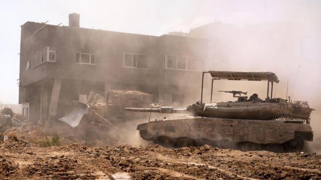 Tanques israelíes en Gaza.