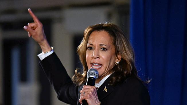 Kamala Harris en el debate presidencial en Filadelfia.