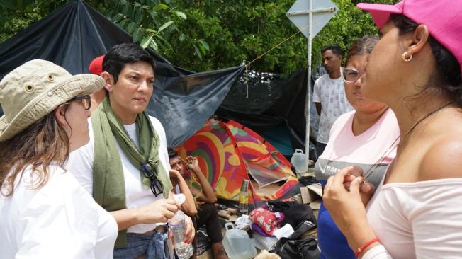 Tirana Hassan, directora ejecutiva de HRW, durante su visita al Darién.