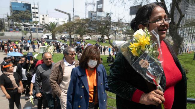 Simpatizantes de Alberto Fujimori.