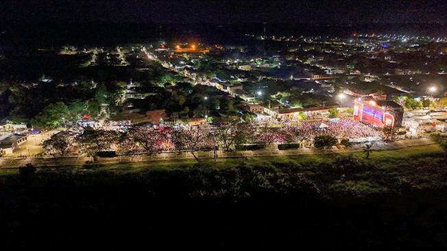 Panórámica de Mompox durante el concierto de Carlos Vives