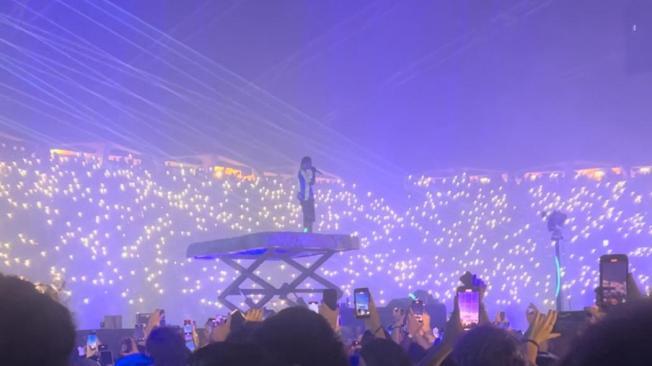 Travis Scott, durante su presentación en el Coliseo Medplus, en Bogotá, el 15 de septiembre de 2024.