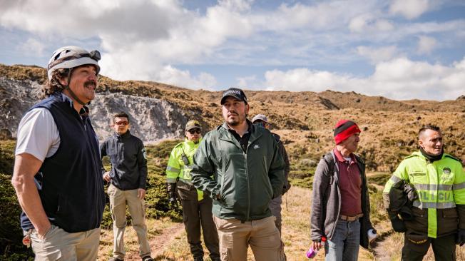 Gobernador de Risaralda, Juan Diego Patiño, en visita de campo.