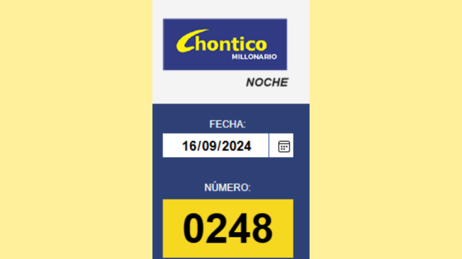 Resultados El Chontico Noche.