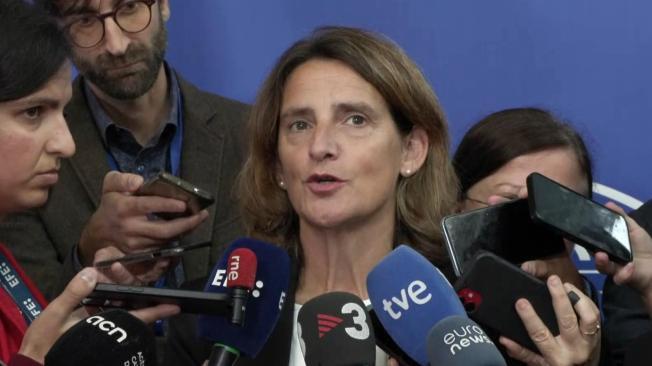 FOTODELDÍA ESTRASBURGO (FRANCIA), 17/09/2024.- La vicepresidenta tercera y ministra de Transición Ecológica, Teresa Ribera, atiende a la prensa después de que la presidenta de la Comisión Europea, Ursula von der Leyen, le haya elegido para el cargo de vicepresidenta ejecutiva para la Transición Limpia, Justa y Competitiva, así como para Competencia. EFE/ Pablo Garrigós