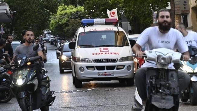 Ambulancia en Beirut, Líbano.