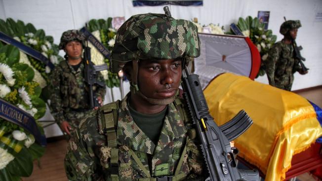 Sepelio del soldado Julián Patiño.