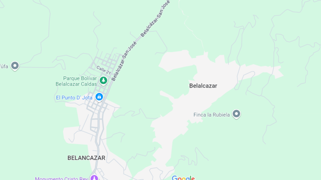 Mapa de Belalcázar, Caldas.