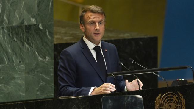 Emmanuel Macron, presidente de Francia, en la ONU.