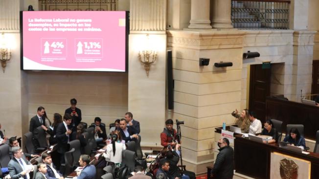 Debate de la reforma laboral en la plenaria de la Cámara.