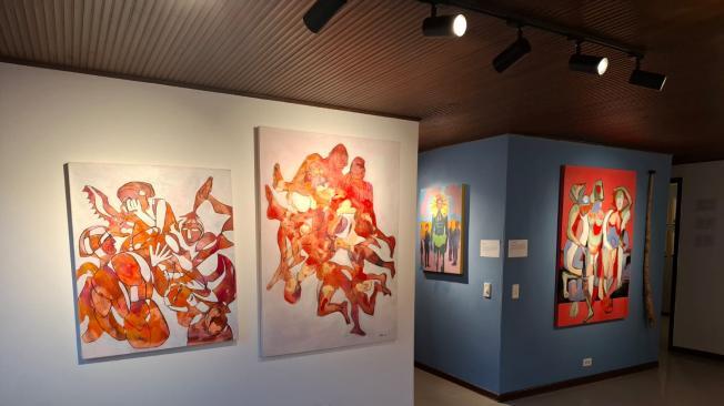 Exposición 'Se habrá hecho pintura en tu mirada' en Zona Franca, en Bogotá.