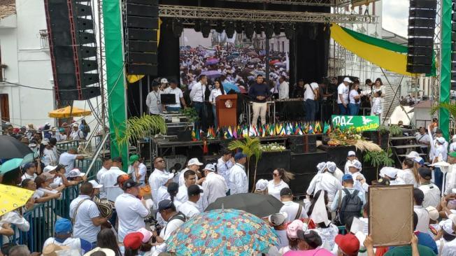 Marcha contra los grupos armados y la violencia en Cauca.