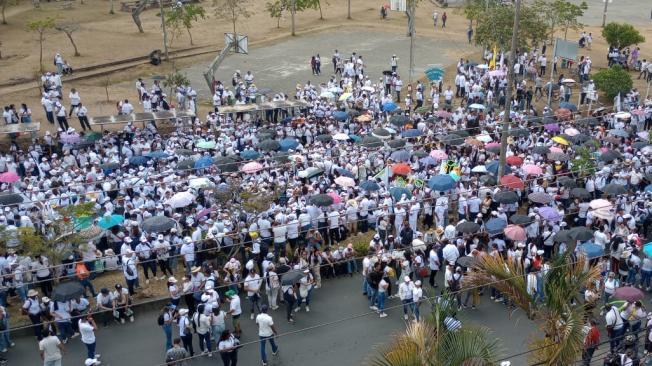 Marcha contra los grupos armados y la violencia en Cauca.