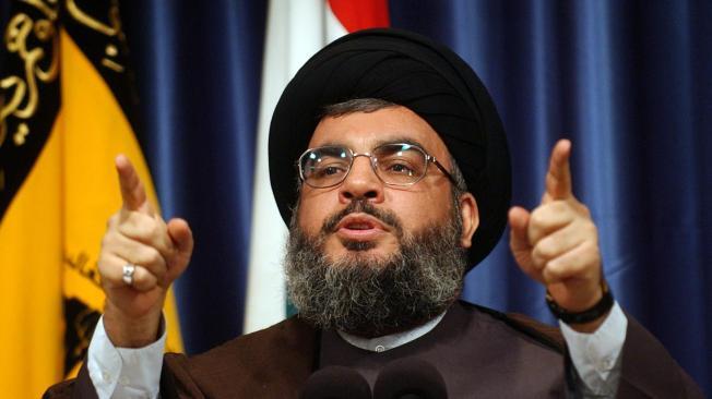 El secretario general de Hezbolá, Hassan Nasrallah, en un acto en el sur de Beirut en 2006.