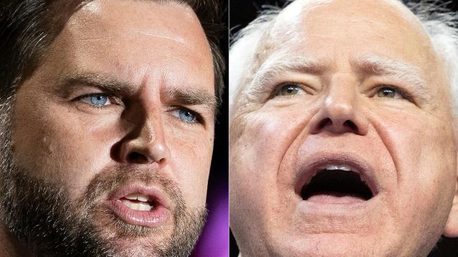 os candidatos a vicepresidente en las elecciones presidenciales de Estados Unidos, el gobernador demócrata de Minnesota, Tim Walz, y el senador republicano por Ohio, JD Vance, se enfrentarán este martes en su primer y posiblemente único debate.