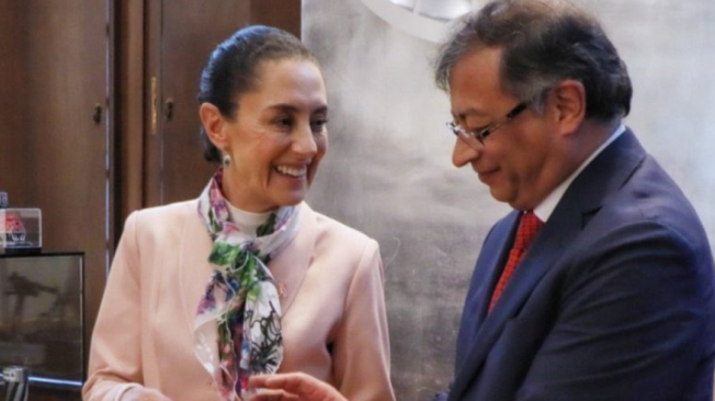 Claudia Sheinbaum y Gustavo Petro.