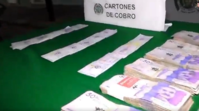 La Policía logró incautar 162 millones de pesos en efectivo.