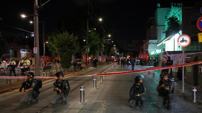 Lugar de un tiroteo en Tel Aviv, Israel.