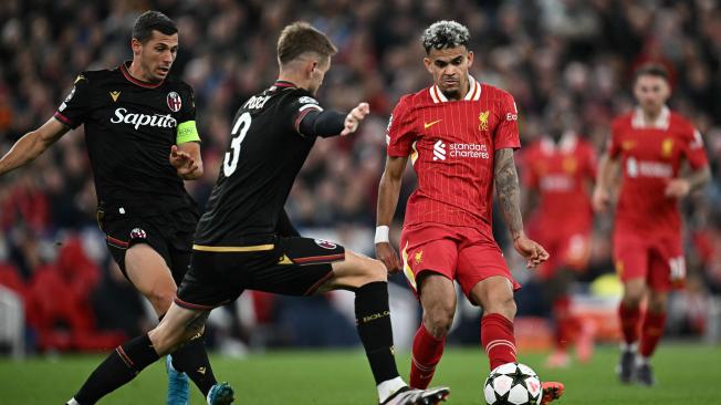 Luis Díaz, en partido de la Champions League.