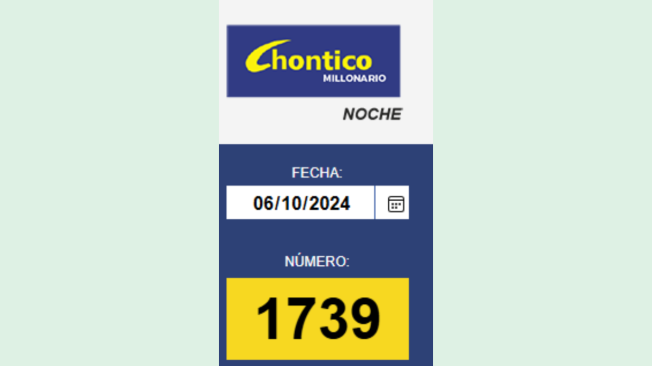 Resultados El Chontico Noche.