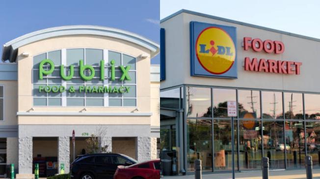 Tiendas de Publix y Lidl en Estados Unidos.